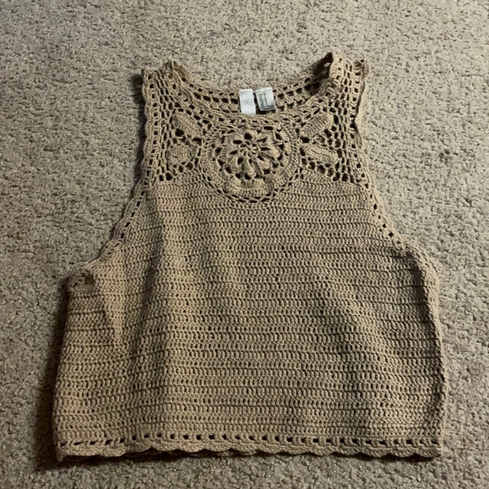 Knitted tank, Cropped